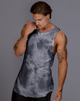 Man modeling a Cloud blue tank top