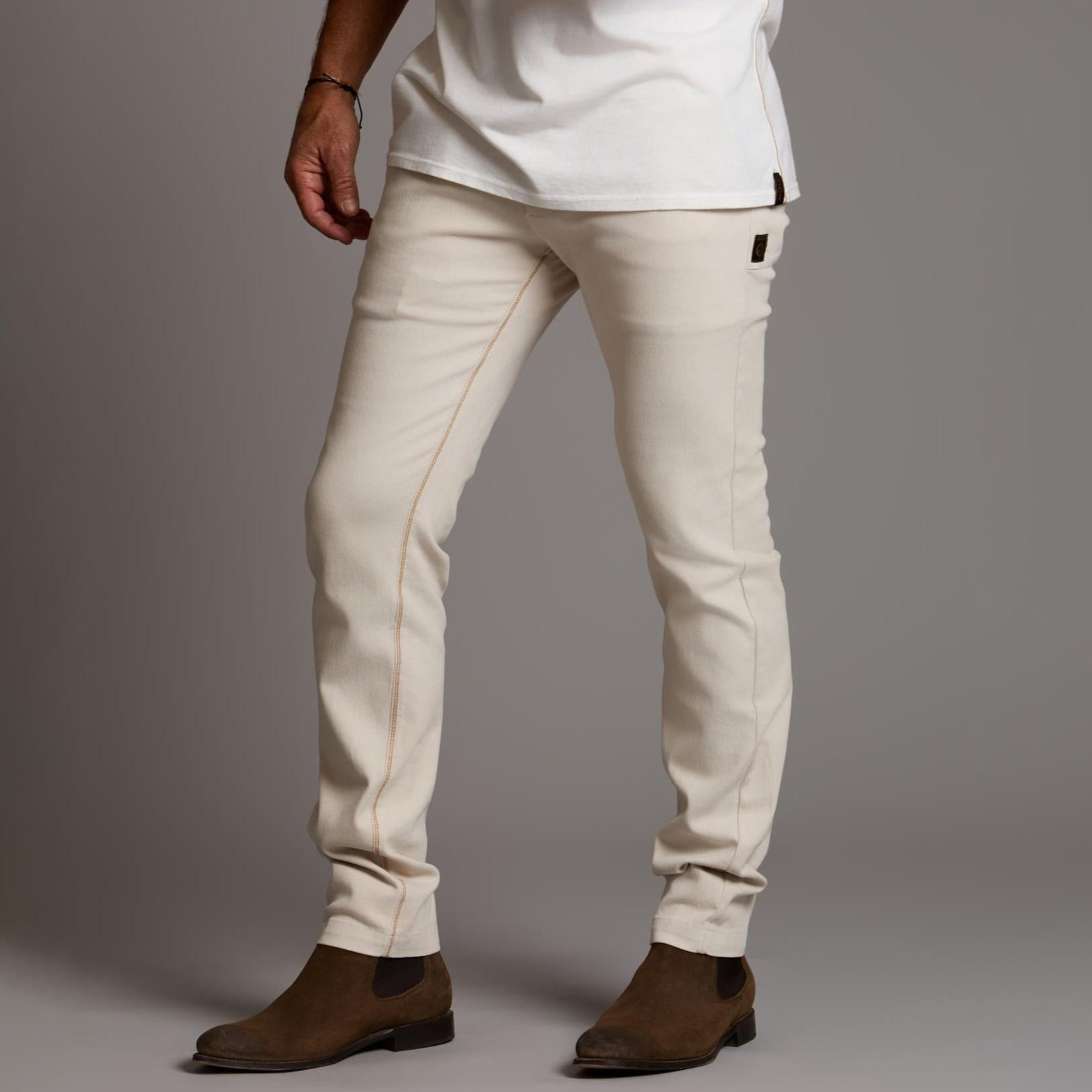 THE ELEMENTAL SLIM PANT / WHITE STONE – One Golden Thread