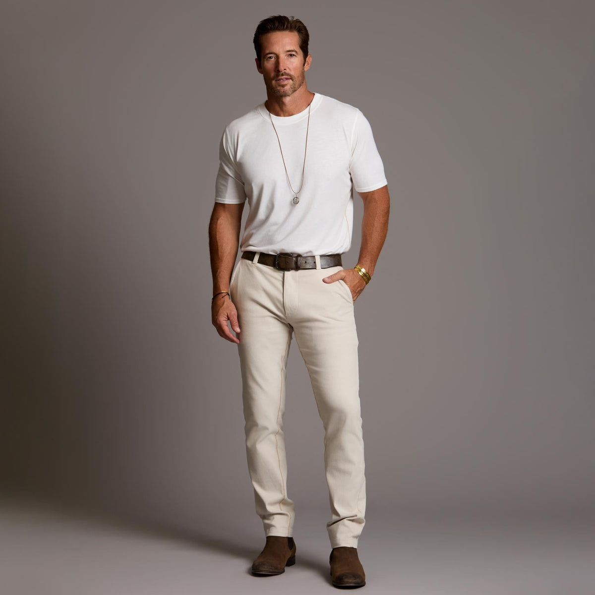 THE ELEMENTAL SLIM PANT / WHITE STONE