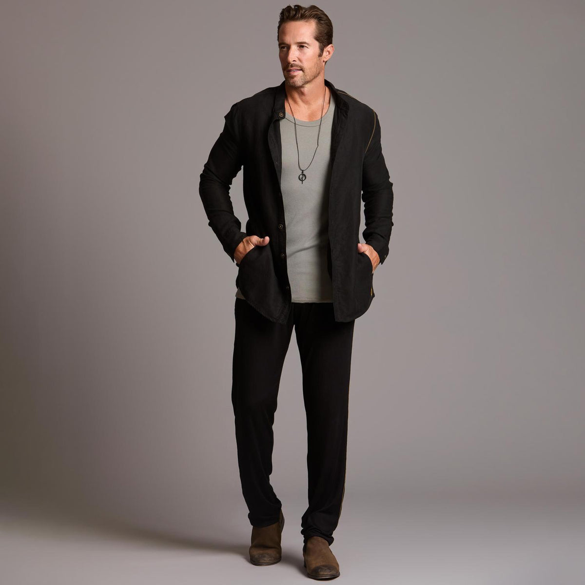 TREE SILK PANT / BLACK ONYX