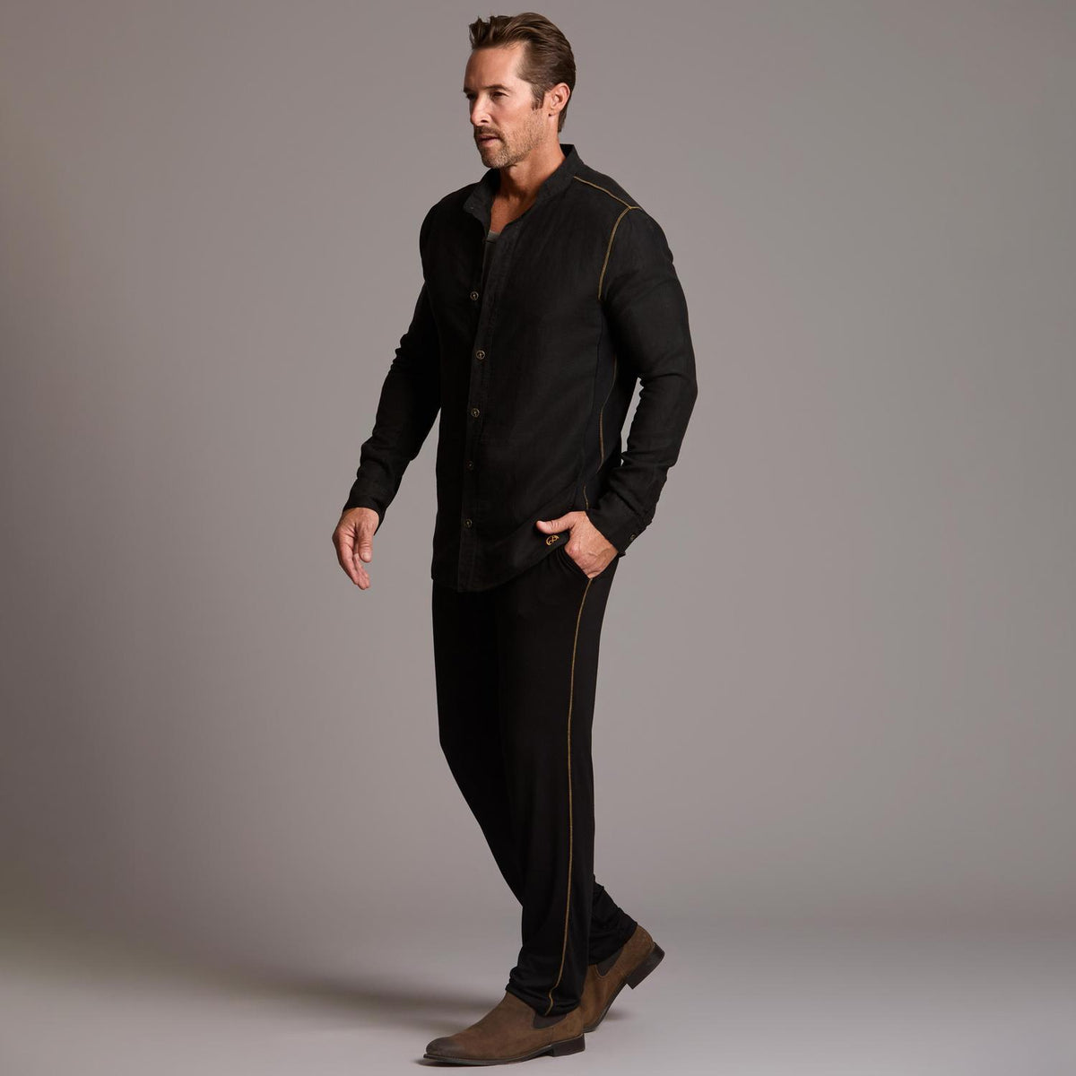 TREE SILK PANT / BLACK ONYX