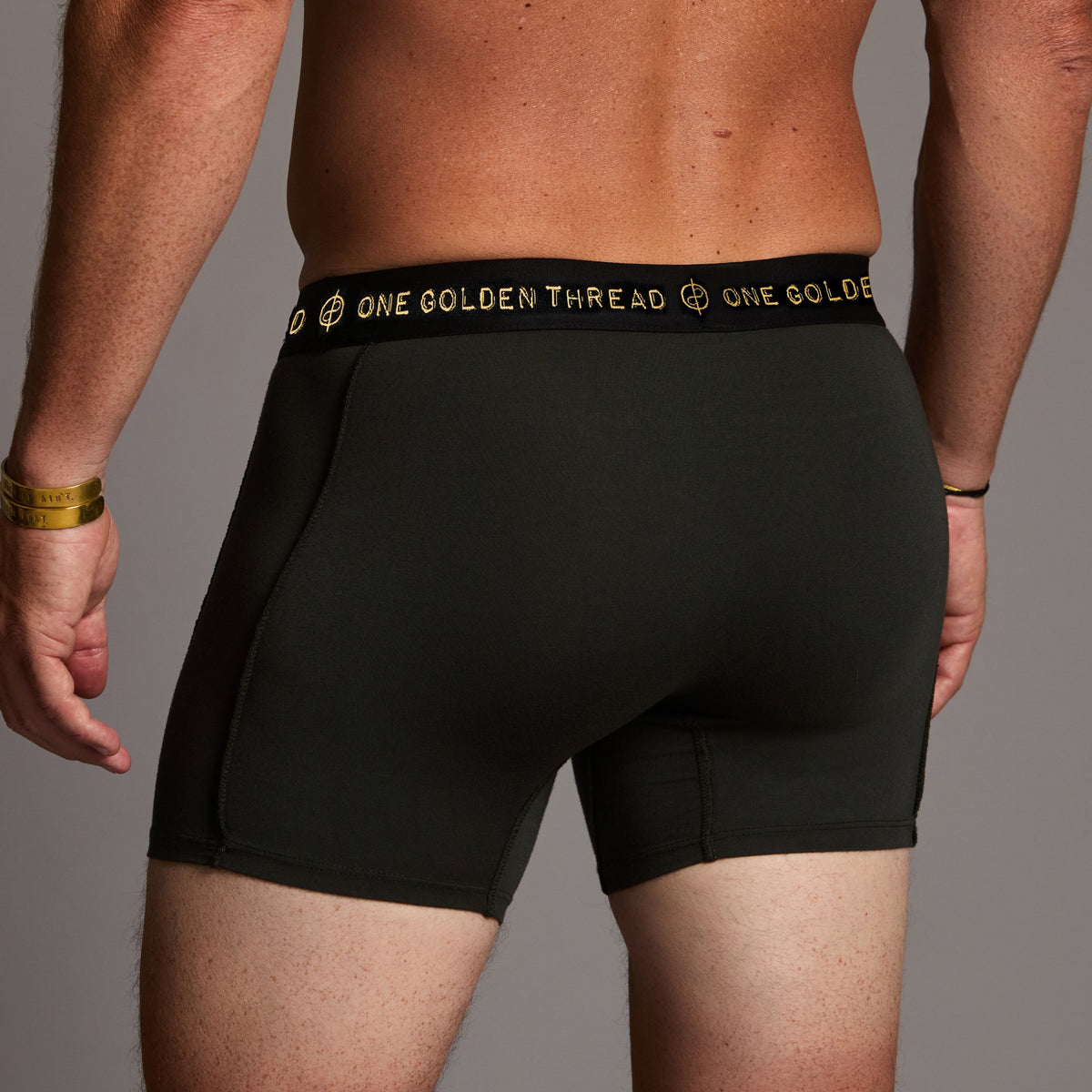 male modeling urban forest unders