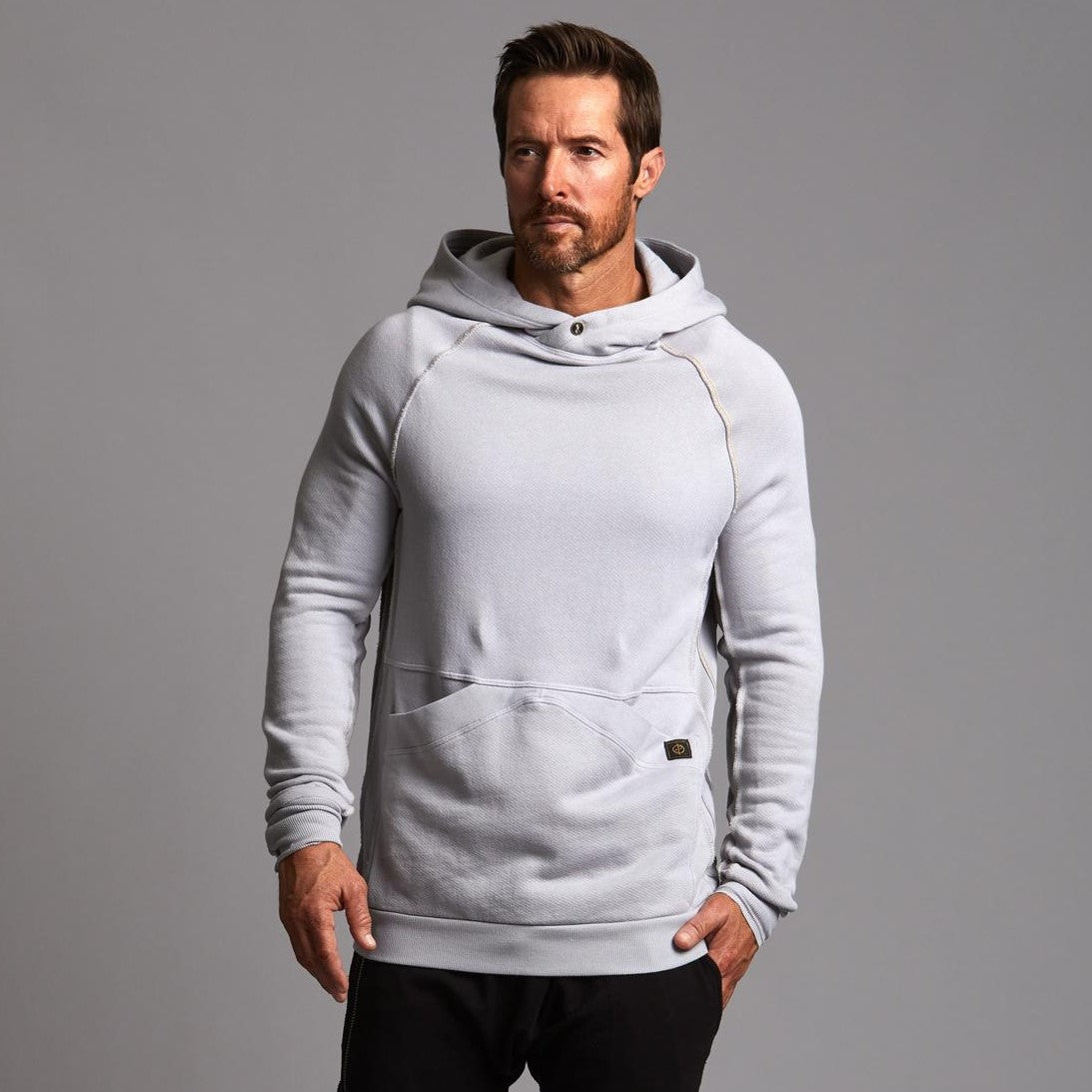 PULLOVER PLUSH HOODIE / BLUE CLAY