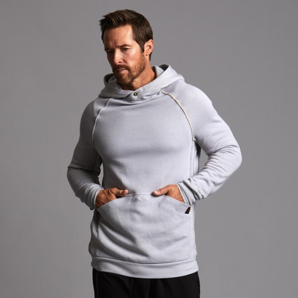 PULLOVER PLUSH HOODIE / BLUE CLAY