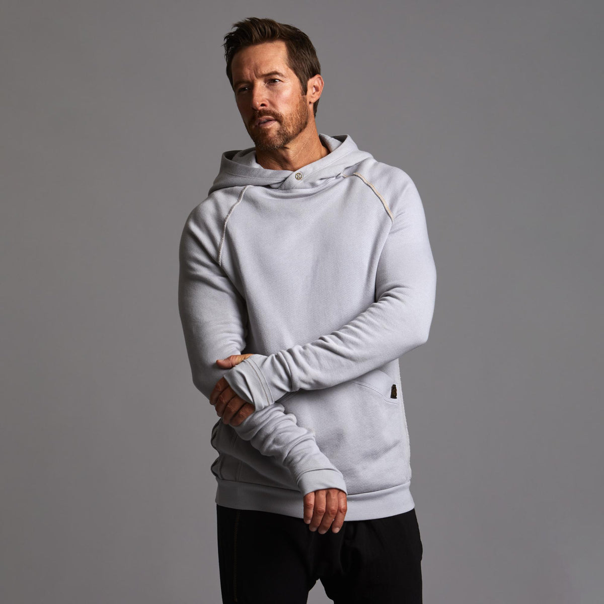 PULLOVER PLUSH HOODIE / BLUE CLAY