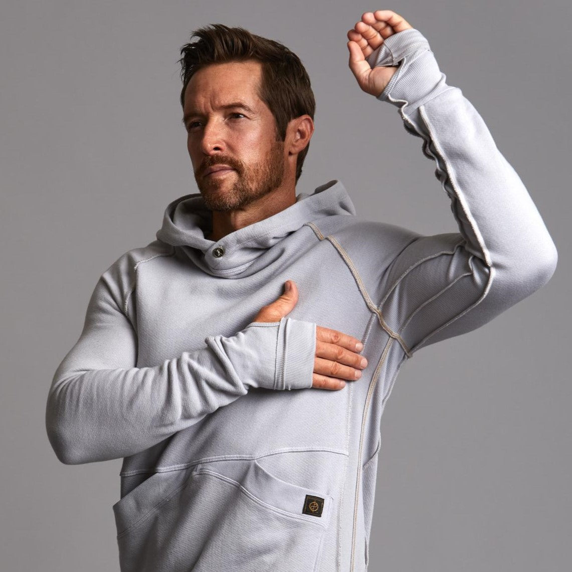 PULLOVER PLUSH HOODIE / BLUE CLAY