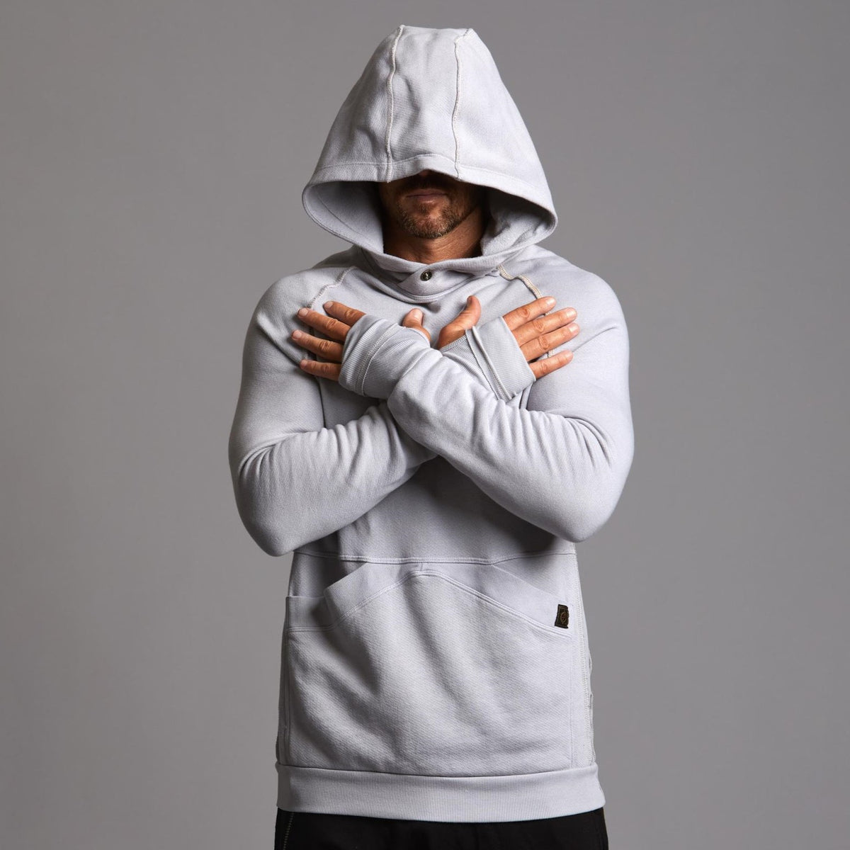 PULLOVER PLUSH HOODIE / BLUE CLAY