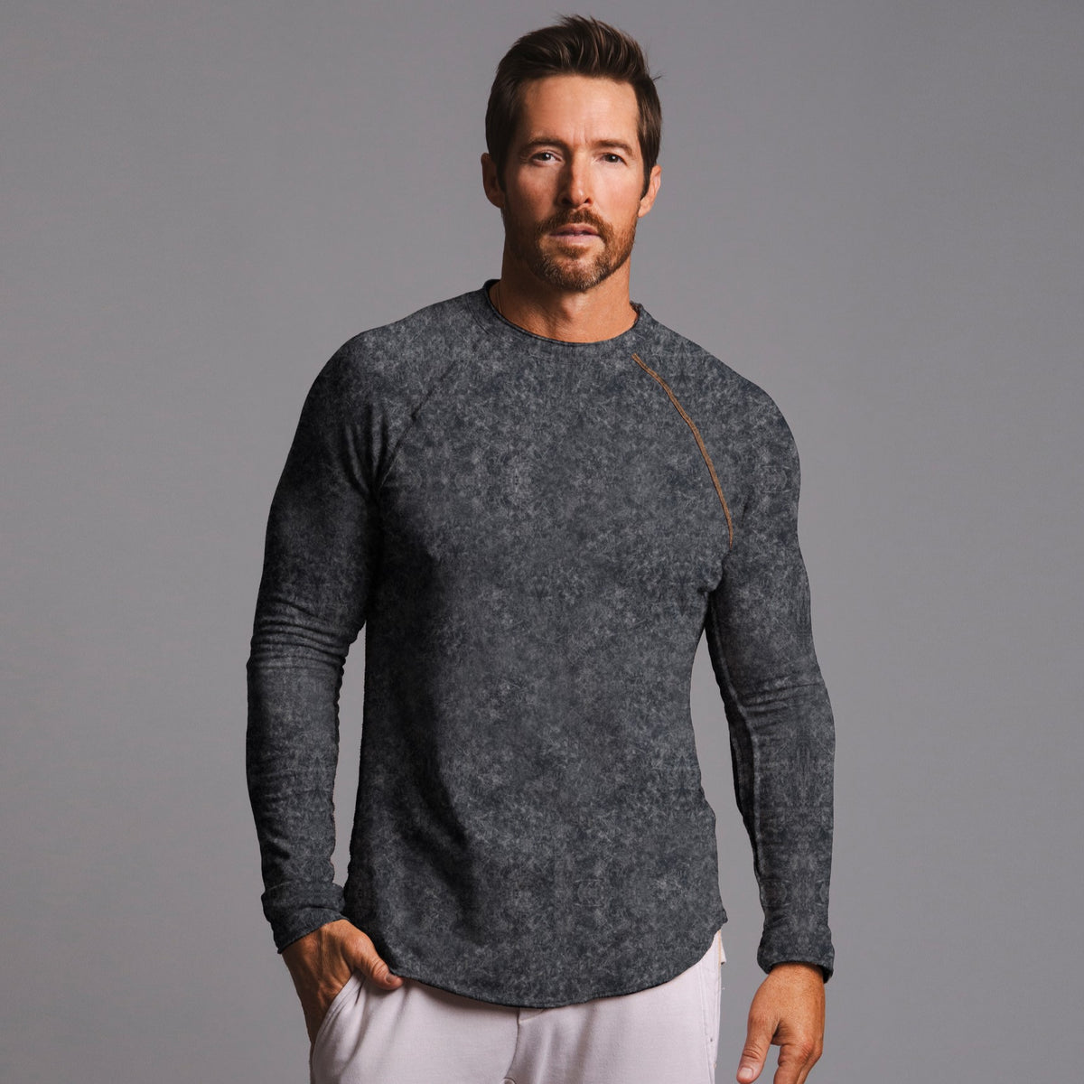 LONG SLEEVE RAGLAN / DEEP GREY MINERAL