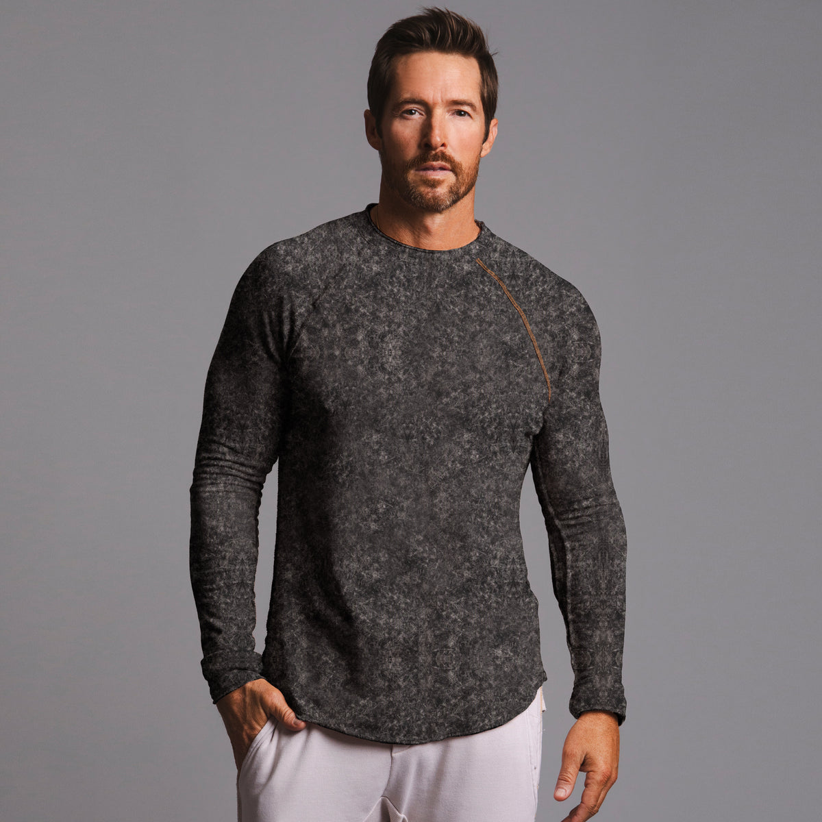 LONG SLEEVE RAGLAN / DEEP GREY MINERAL