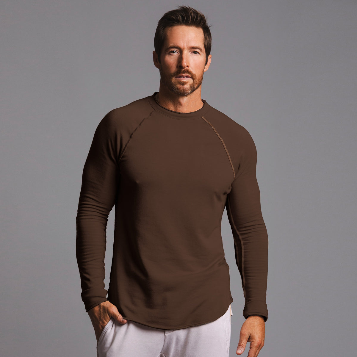 LONG SLEEVE RAGLAN / CACAO