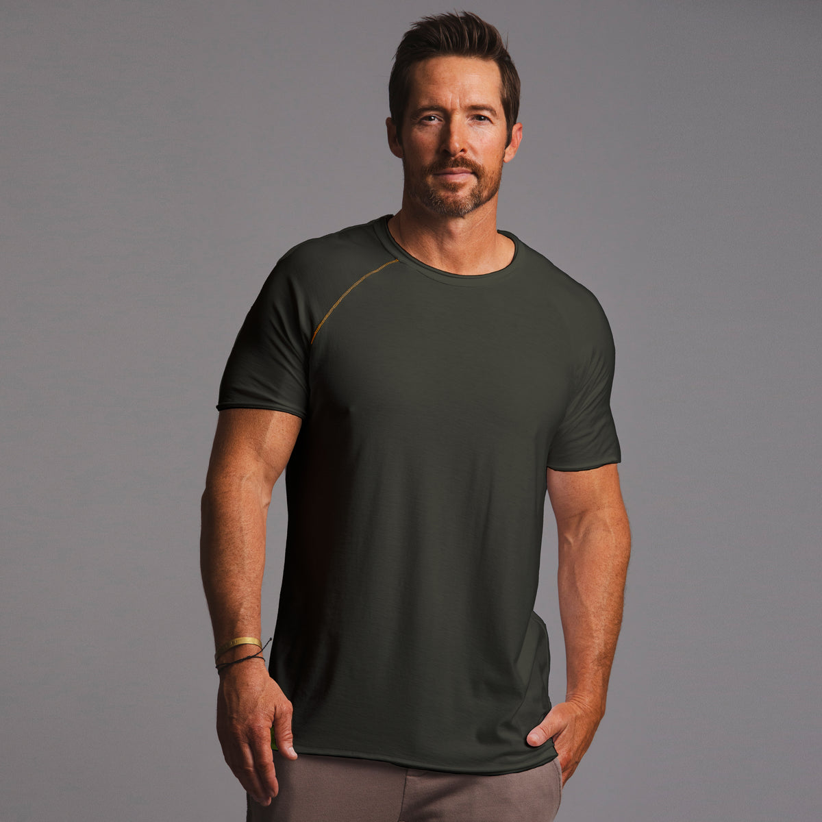 A man modeling Urban Forest tee