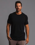 Male modeling black ultimate tee shirt
