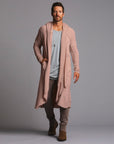 Male modeling pink kairos duster