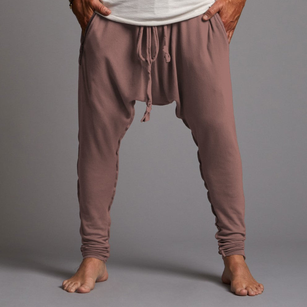 male modeling tree pant in leather
