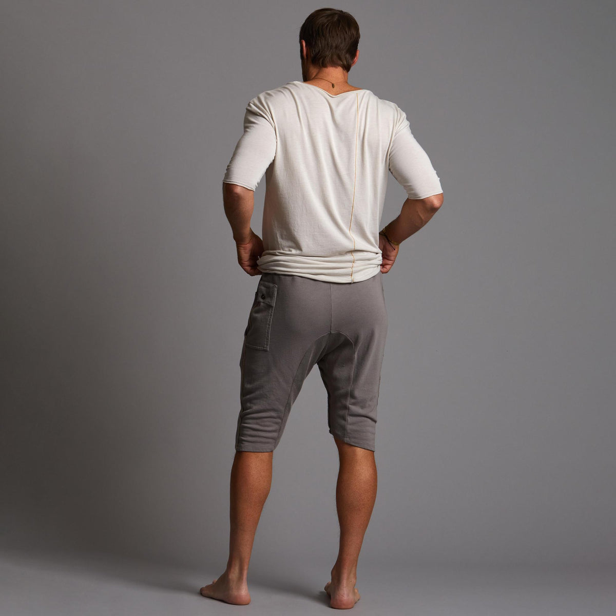 Man modeling a milano mids in deep clay