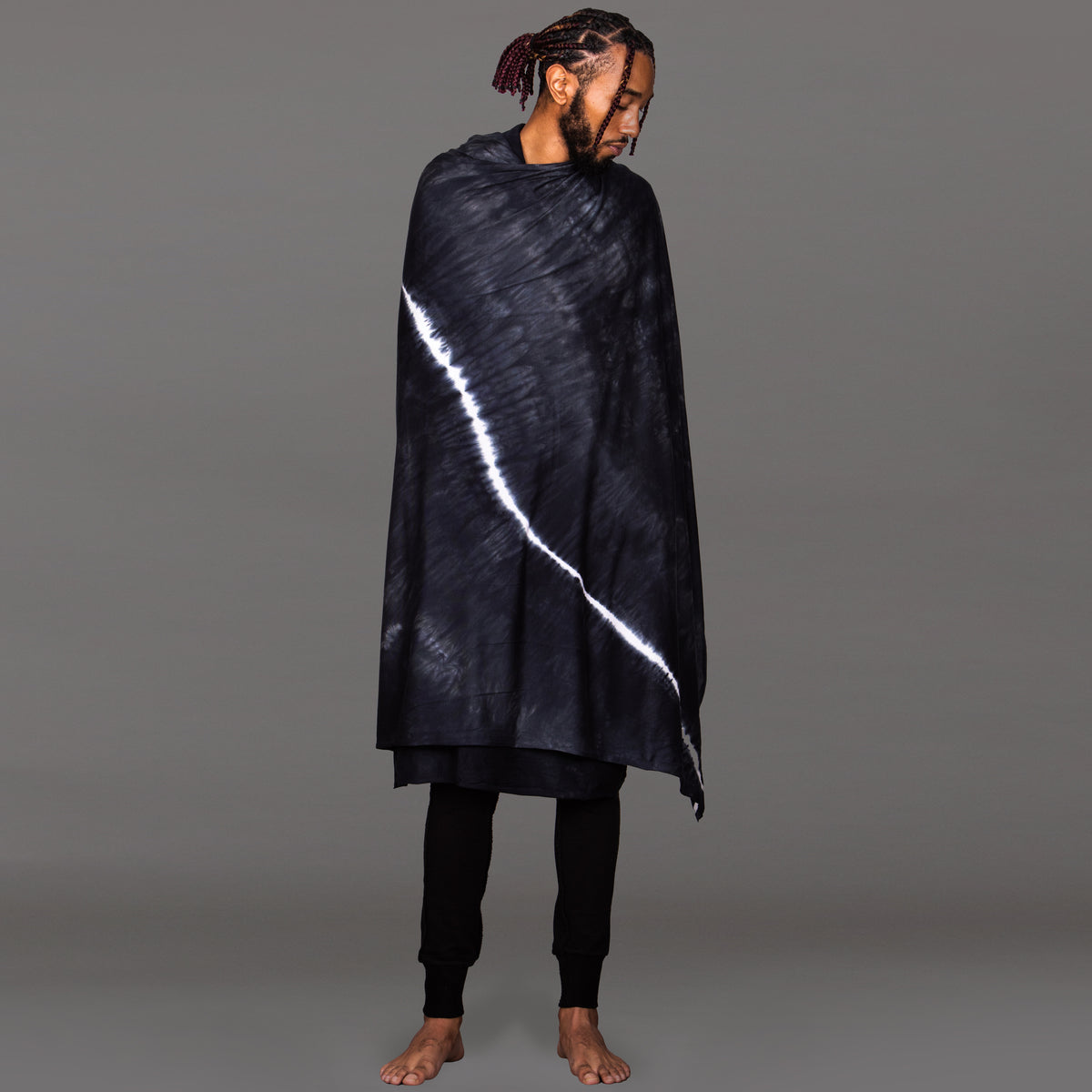 Male modeling light bolt nature wrap