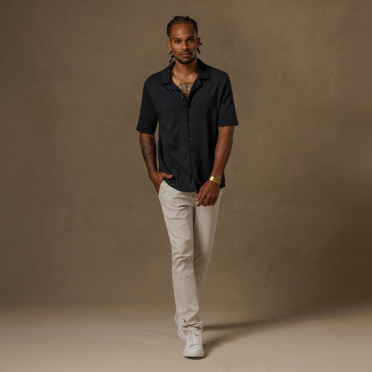 The Frame in Slate — TreeSilk shirt — look 6 │ One Golden Thread