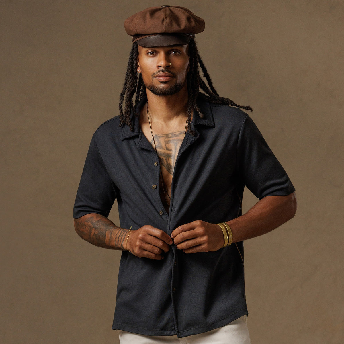 The Frame in Slate — TreeSilk shirt — look 5 │ One Golden Thread