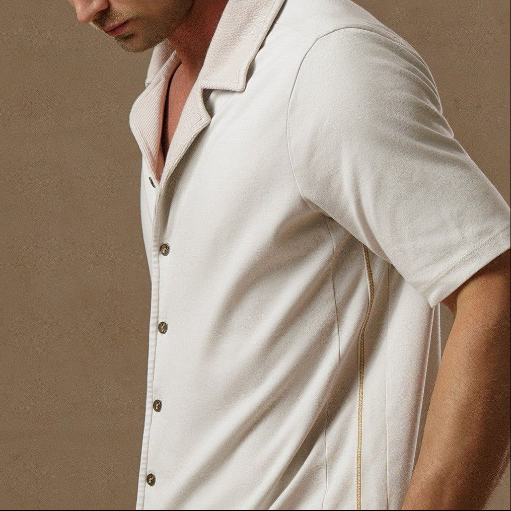 The Frame in White Stone — TreeSilk shirt — look 4 │ One Golden Thread
