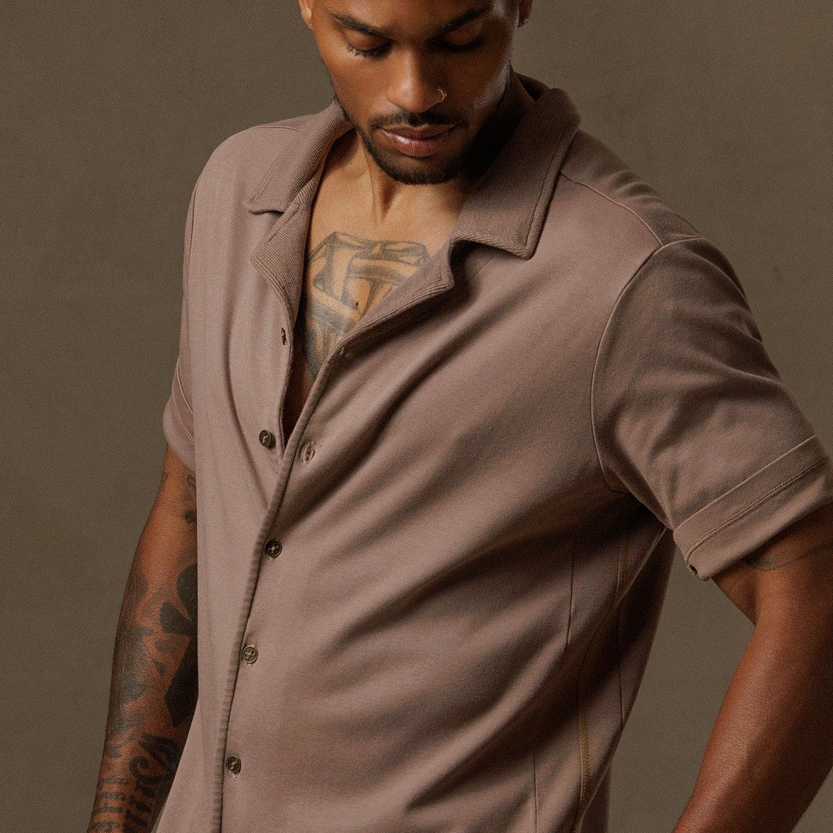 The Frame in Dope Taupe — TreeSilk shirt — look 3 │ One Golden Thread