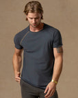 Ultimate Tee in Charcoal Blue — TreeSilk tee │ One Golden Thread