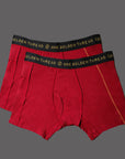 Two pairs of One Golden Threa's Jacquard Unders in wine red