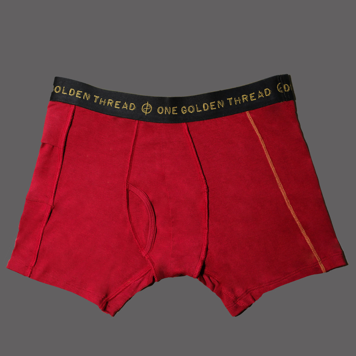 One Golden Thread Jacquard Unders in wine red