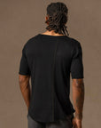 V NECK TREE SHIRT / BLACK ONYX