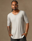 V NECK TREE SHIRT / SILVER LINING