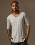 V NECK TREE SHIRT / SILVER LINING