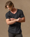 V NECK TREE SHIRT / SLATE