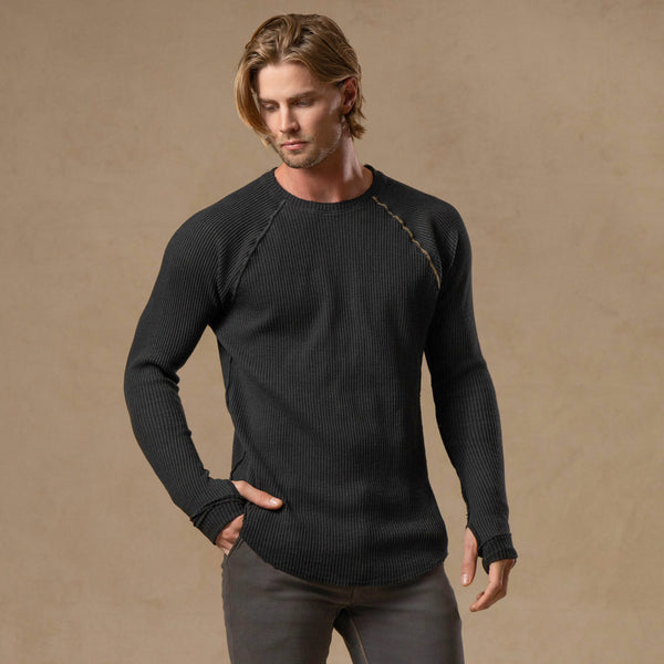 Waffle Raglan | Softest & Most Comfortable Luxury Designer Shirt