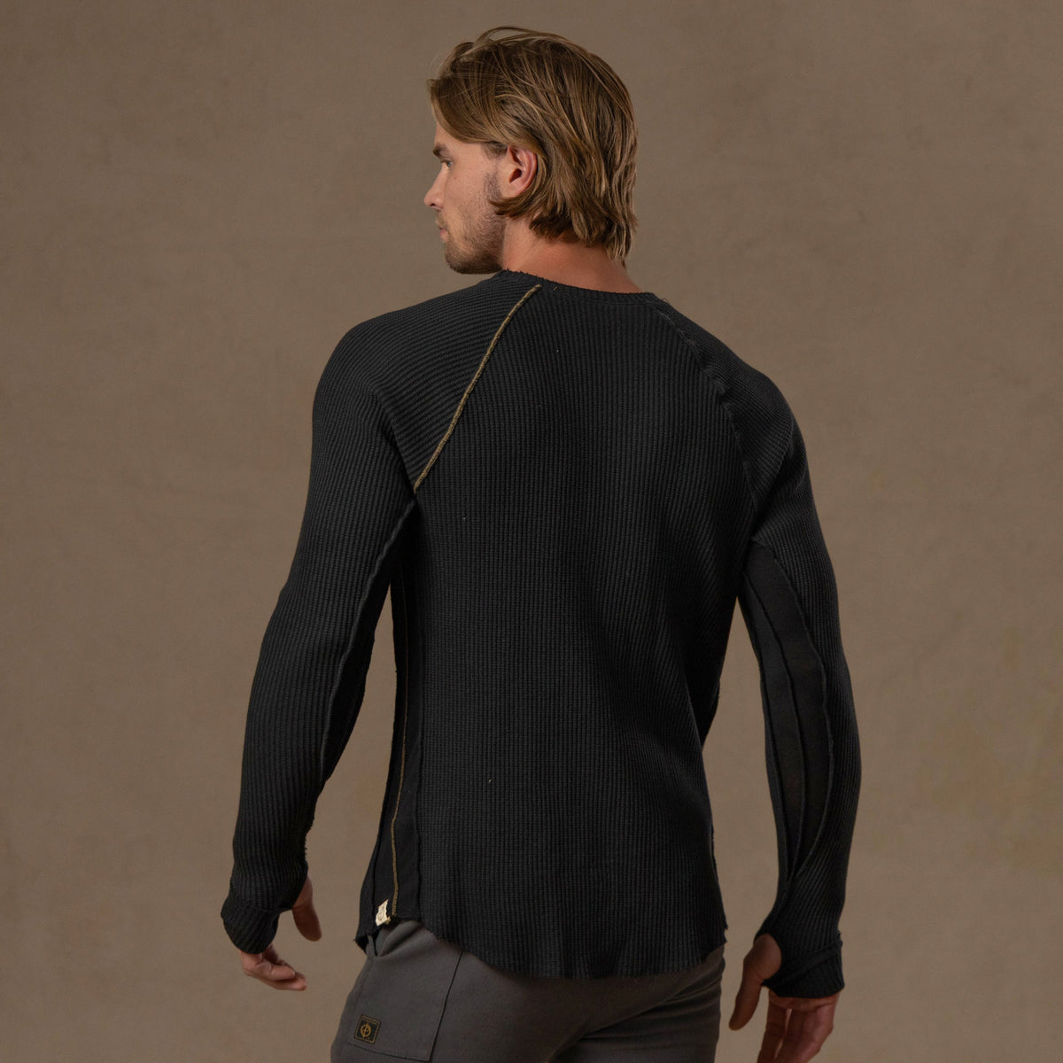 WAFFLE RAGLAN / BLACK ONYX
