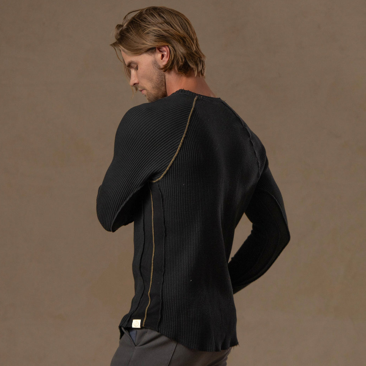 WAFFLE RAGLAN / BLACK ONYX