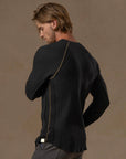 WAFFLE RAGLAN / BLACK ONYX