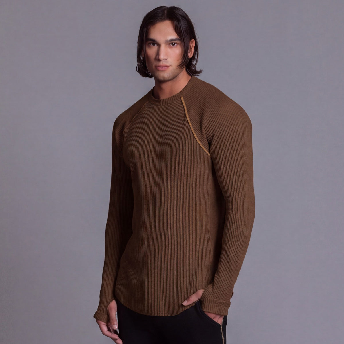 WAFFLE RAGLAN / CACAO