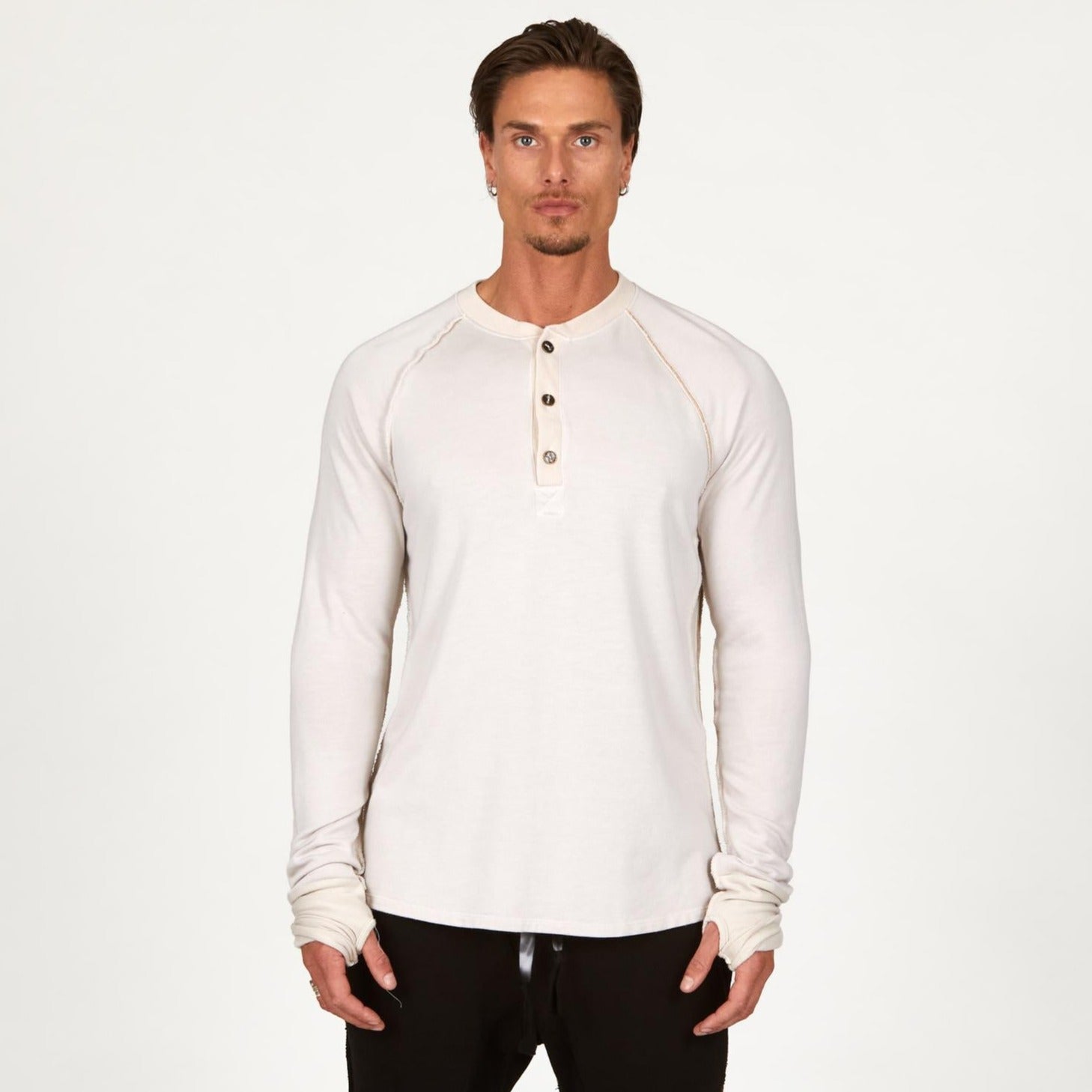 PERFECTLY IMPERFECTS - LONG SLEEVE HENLEY – One Golden Thread