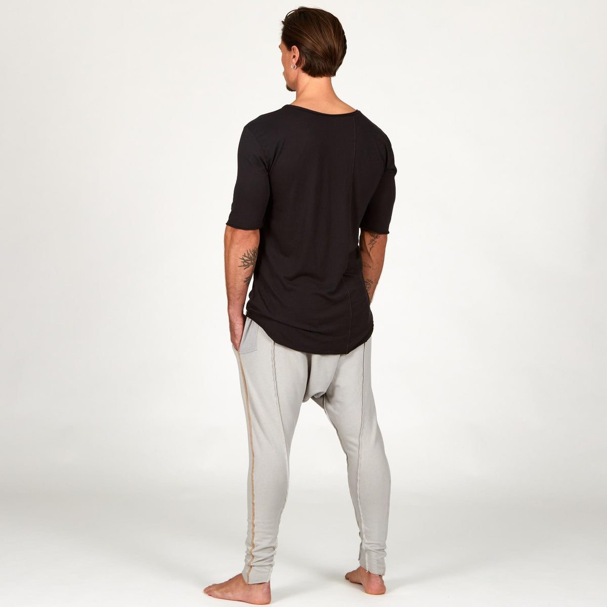 Male modeling Silver Lining colored pants