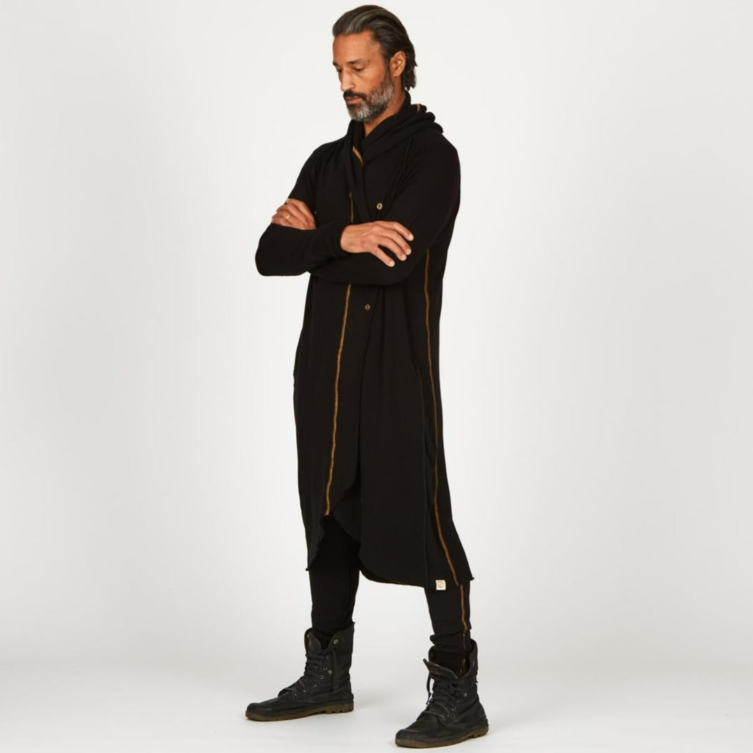 male modeling tree coat
