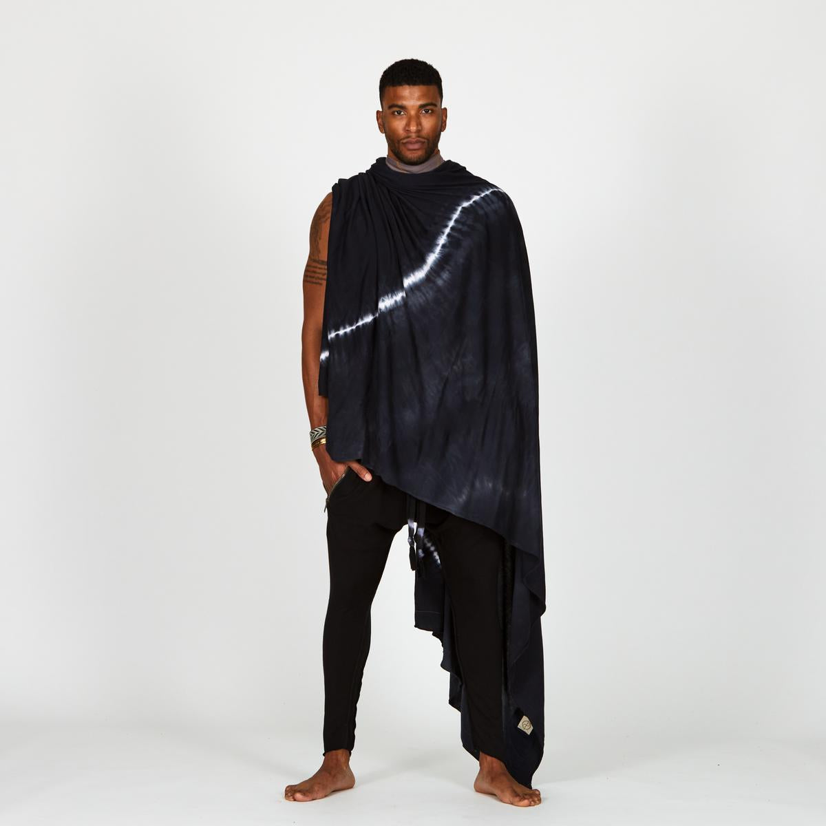 Male modeling light bolt nature wrap