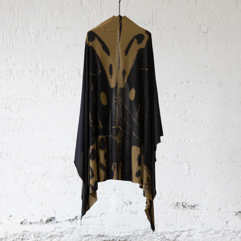 Artist Collab: Carlito Dalceggio x One Golden Thread the back side of the "Minotaur Nature Wrap"