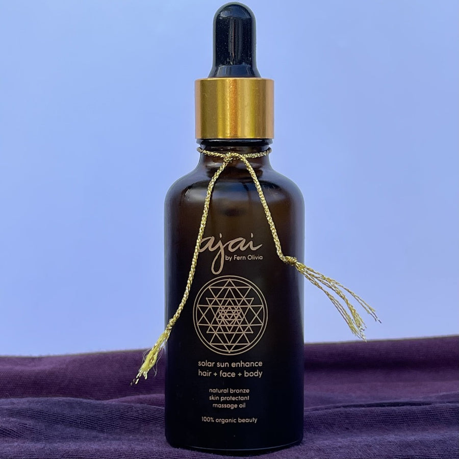 One Golden Thread "7th Sensuous: All Over Essential Oil" for hair, face, body with a natural bronze, skin protectant, and massage oil